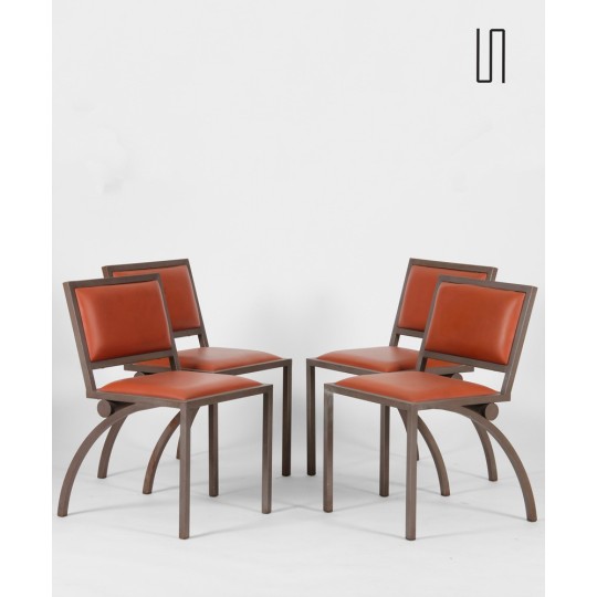 Set of 4 Cylindre chairs by Jean-Michel Wilmotte, 1983 - 