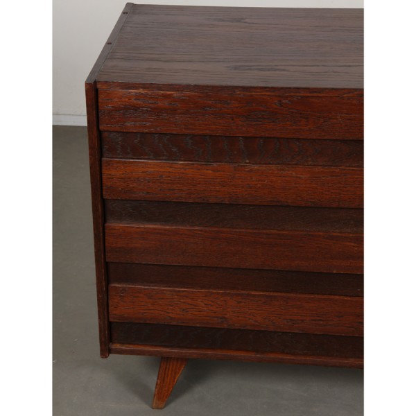 Dark oak chest of drawers by Jiri Jiroutek, model U-453, circa 1960 - Eastern Europe design