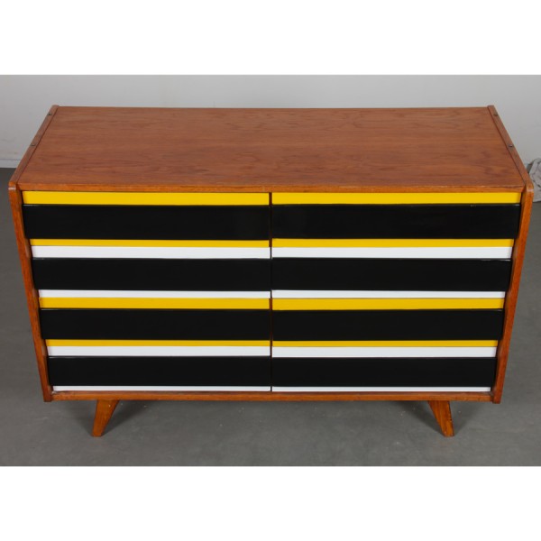 Yellow and black chest of drawers, model U-453, by Jiri Jiroutek, 1960s - Eastern Europe design