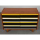 Yellow and black chest of drawers, model U-453, by Jiri Jiroutek, 1960s - Eastern Europe design