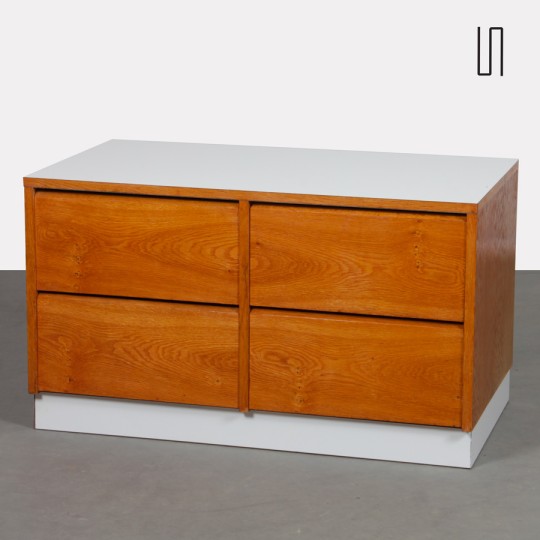 Vintage wood and formica chest of drawers, 1970s - 