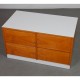 Vintage wood and formica chest of drawers, 1970s - 