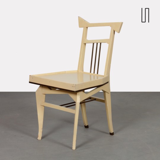 Small asymmetrical wooden chair from the 1930s - 