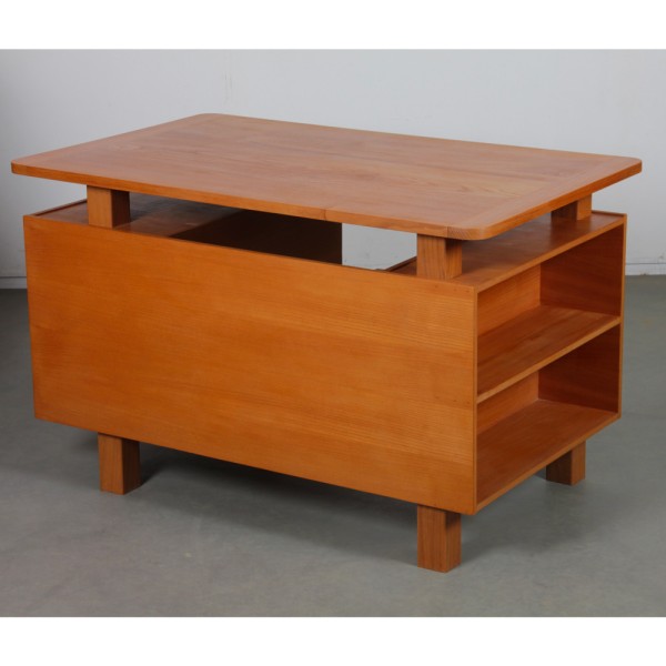 Bureau vintage en bois datant des années 1970 - 