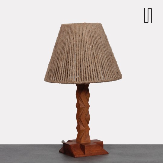 Lampe vintage en bois 1960 - 