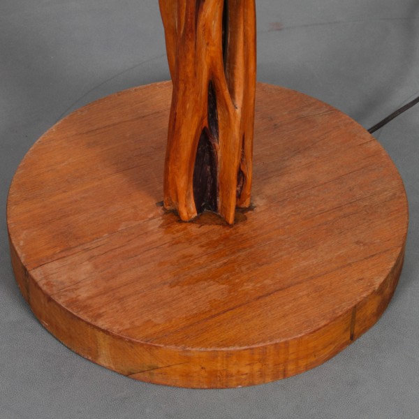 Sacred wood floor lamp from Madagascar, 1960s - 