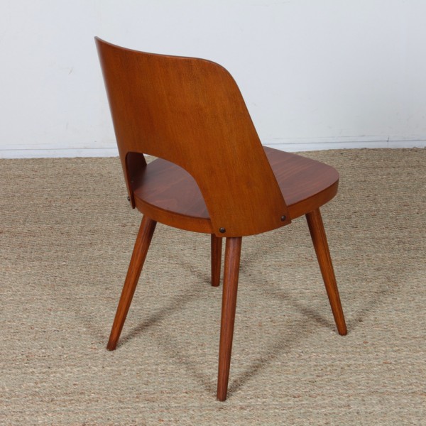 Set of 4 wooden chairs by Oswald Haerdtl for Ton, 1960s - Eastern Europe design