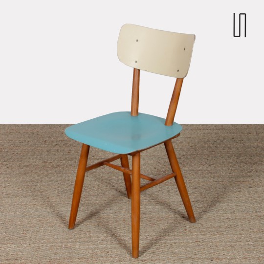 Vintage wooden chair produced by Ton, 1960s