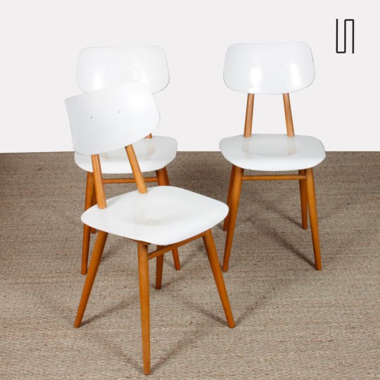 Suite of 3 chairs produced by Ton in the 1960s - Eastern Europe design