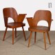 Pair of wooden armchairs by Lubomir Hofmann for Ton, 1960s - 