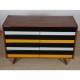 Yellow and black chest of drawers, model U-453, by Jiri Jiroutek, 1960s - Eastern Europe design