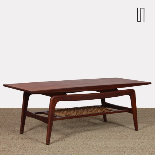 Table basse teck par Arne Hovmand Olsen, 1960 - Design Scandinave