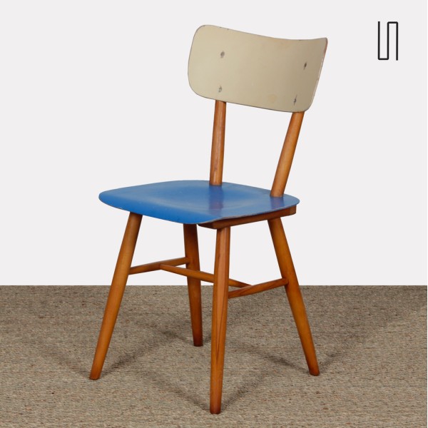 Vintage wooden chair by Ton, 1960 - Eastern Europe design