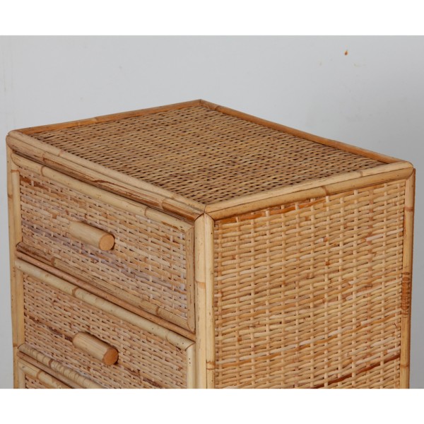 Vintage rattan and bamboo storage from the 1960s - 