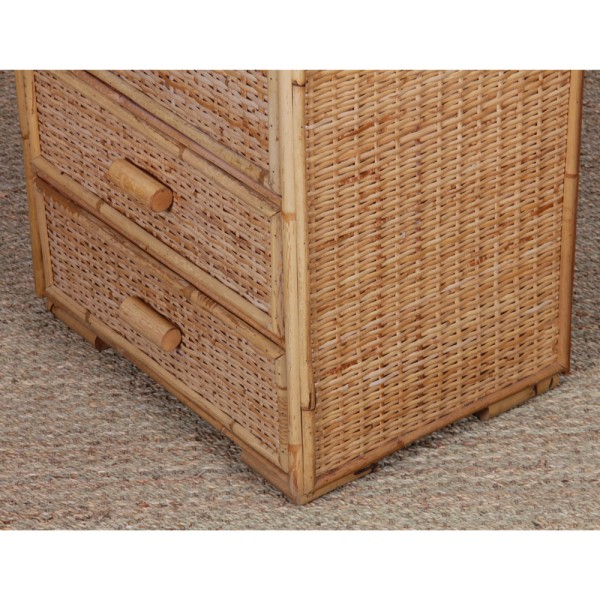 Vintage rattan and bamboo storage from the 1960s - 