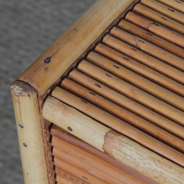 Rattan and bamboo chest of drawers, 1960s - 