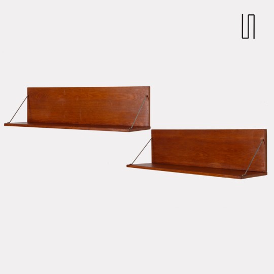 Pair of vintage shelves by Jiroutek for Interier Praha model U-490, 1960s