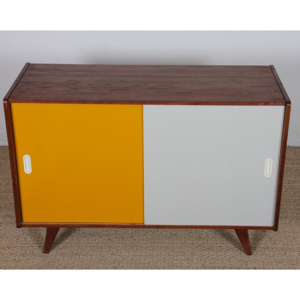 Commode jaune et blanche par Jiri Jiroutek, modèle U-452, 1960 - Design d'Europe de l'Est