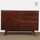 Vintage stained oak chest of drawers model U-458 by Jiri Jiroutek, 1960s - Eastern Europe design