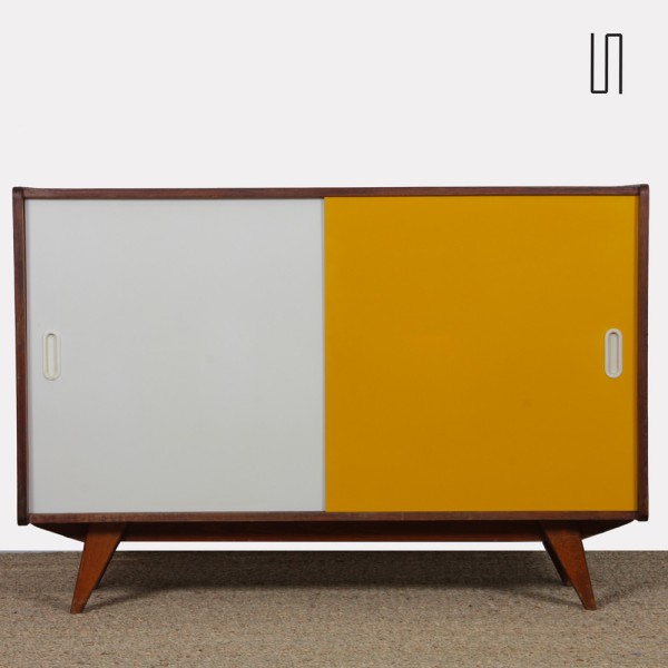 Yellow and white chest by Jiri Jiroutek, model U-452, circa 1960 - Eastern Europe design