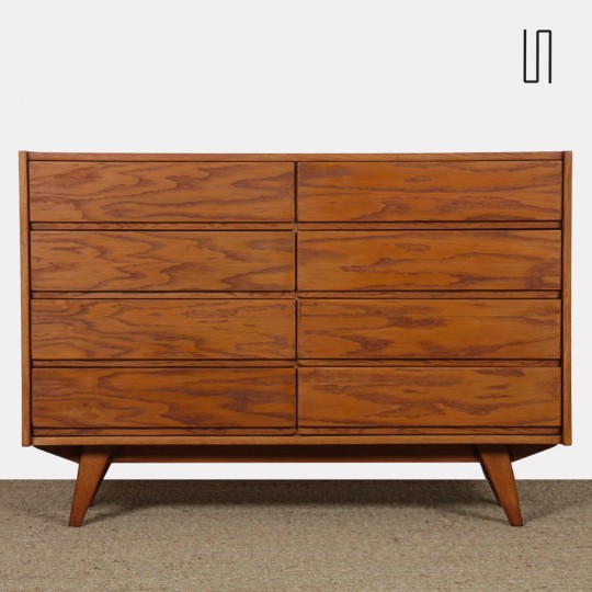 Wooden chest of drawers by Jiri Jiroutek, model U-453, circa 1960 - Eastern Europe design