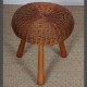 Tabouret vintage en rotin par Tony Paul, 1950 - 