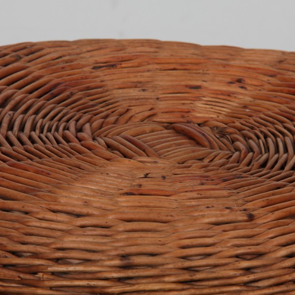 Vintage rattan stool by Tony Paul, 1950s - 