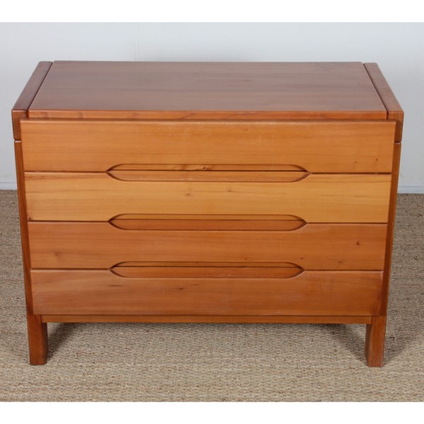 Elm chest of drawers edited by Maison Regain, 1970s - 