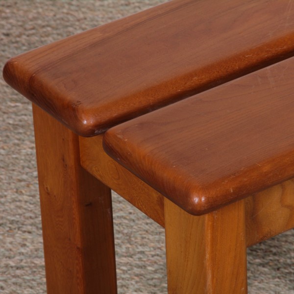 Tabouret vintage en orme, 1970 - 