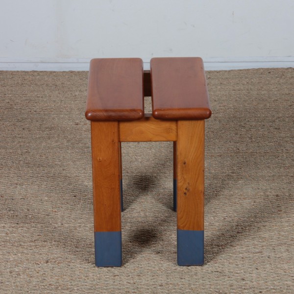 Tabouret vintage en orme, 1970 - 