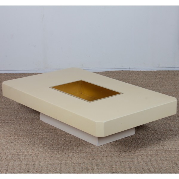 Table basse par Willy Rizzo des années 1970 - 