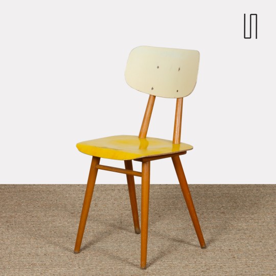 Vintage wooden chair by Ton, 1960