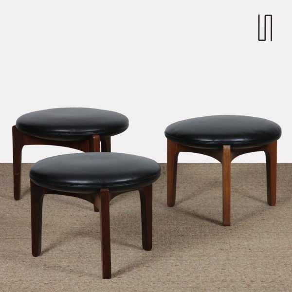 Set of 3 stools by Sven Ellekaer for Christian Linneberg, 1960s - Scandinavian design