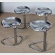 Suite of 4 stools by Rodney Kinsman for Bieffeplast, 1970s - 