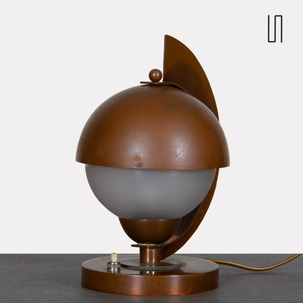 Modernist metal lamp from the 1930s - 