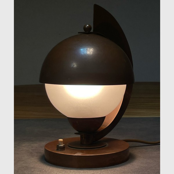 Modernist metal lamp from the 1930s - 