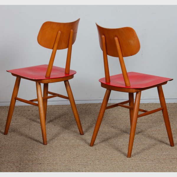 Pair of chairs produced by Ton in the 1960s - Eastern Europe design