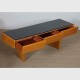 Vintage wood and opaline low console, 1960s - Eastern Europe design