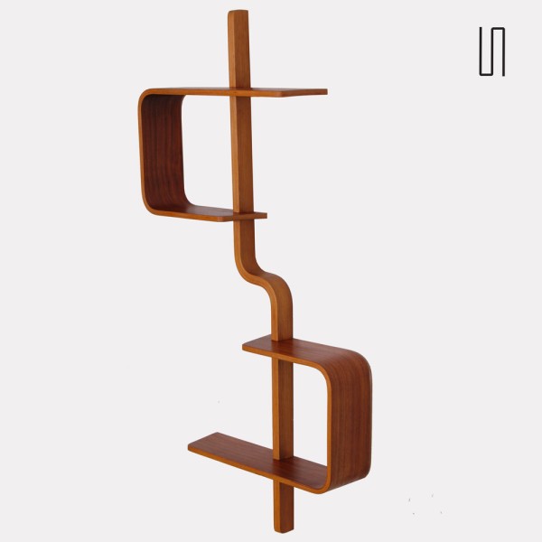 Wall shelf by Ludvik Volak for Drevopodnik Holesov, 1960s - Eastern Europe design