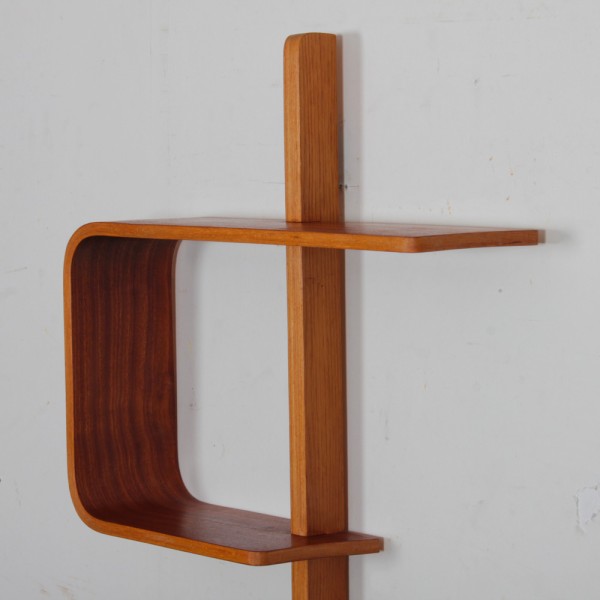 Etagère murale par Ludvik Volak pour Drevopodnik Holesov, 1960 - Design d'Europe de l'Est