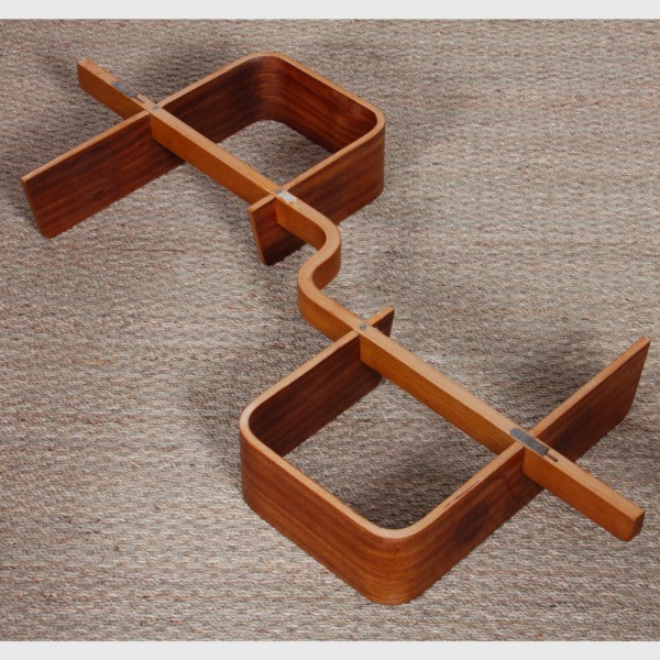 Wall shelf by Ludvik Volak for Drevopodnik Holesov, 1960s - Eastern Europe design