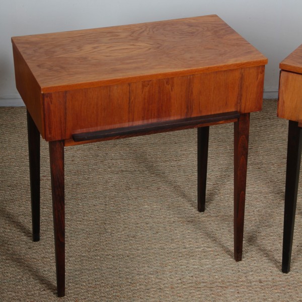 Pair of wooden bedside tables by UP Zavody, 1960s - Eastern Europe design