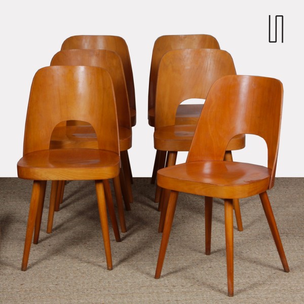 Suite de 6 chaises vintage par Oswald Haerdtl pour Ton, 1960 - Design d'Europe de l'Est