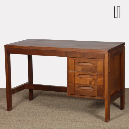 Vintage wooden desk from the 1970s - Eastern Europe design