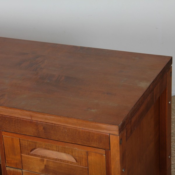 Vintage wooden desk from the 1970s - Eastern Europe design