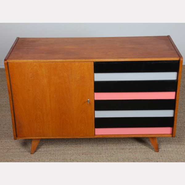 Chest with pink drawers, model U-458 by Jiri Jiroutek, 1960s - 