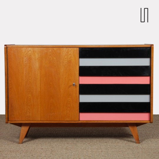 Chest with pink drawers, model U-458 by Jiri Jiroutek, 1960s - 