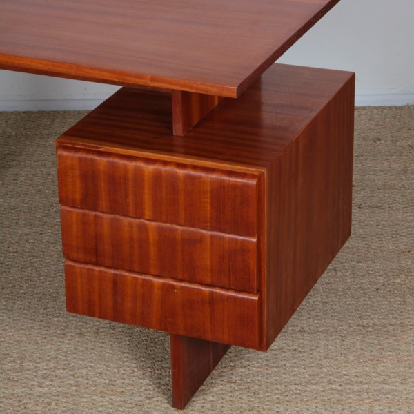 Vintage desk by Bohumil Landsman, 1970s - Eastern Europe design