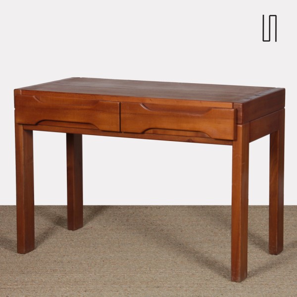 Elm desk produced by Maison Regain, 1980s - French design