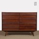 Dark oak chest of drawers by Jiri Jiroutek, model U-453, circa 1960 - Eastern Europe design